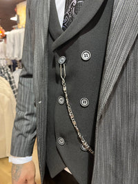 Hardy - Black/Grey 3 Piece Suit