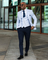 Moralis - Baby Blue 3 Piece Suit