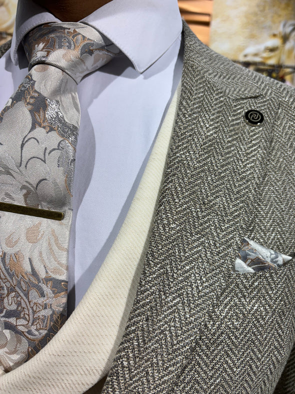 Americano - Beige/Cream 3 Piece Suit