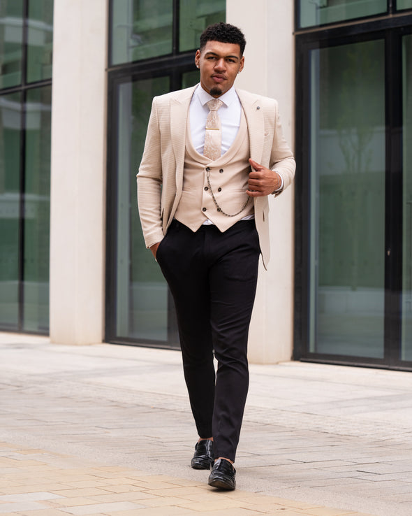 Volkov - Light Beige 3 Piece Suit