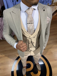 Berlin -  Beige/Cream 3 Piece Suit