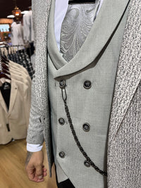 Stallone - Beige/Sage 3 Piece Suit