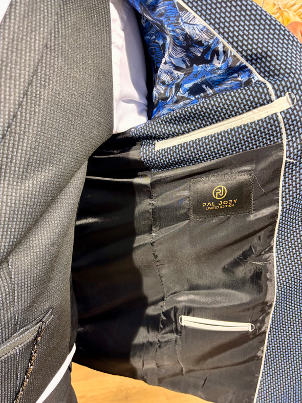 Azriel - Blue/Black 3 Piece Suit