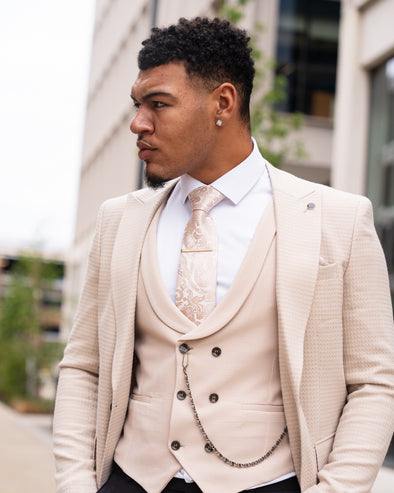 Volkov - Light Beige 3 Piece Suit