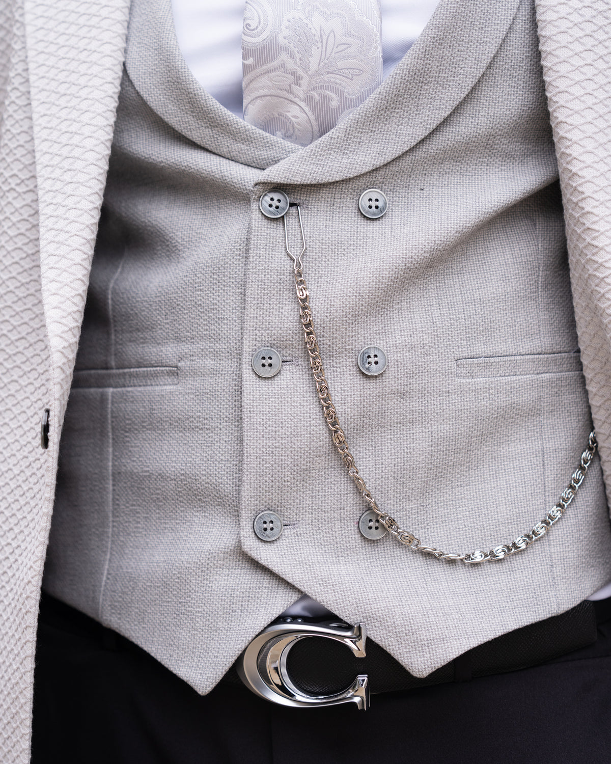 Dante - Light Grey 3 Piece Suit