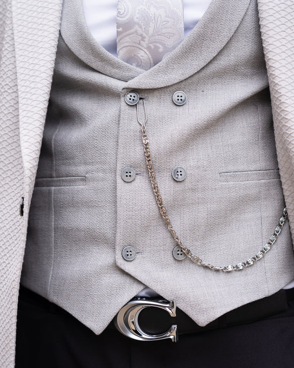 Dante - Light Grey 3 Piece Suit