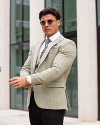 Del Prado - Pistachio Green 3 Piece Suit