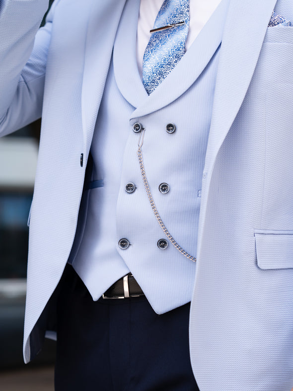 Alaska - Sky Blue 3 Piece Suit