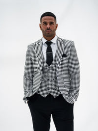 Victor - Black/White 3 Piece Suit