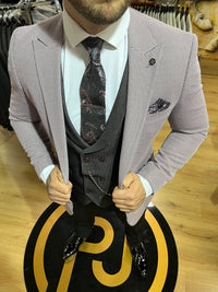 Tatum - Pink/Black 3 Piece Suit