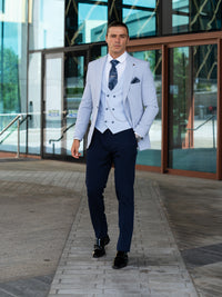 Parker - Light Blue 3 Piece Suit