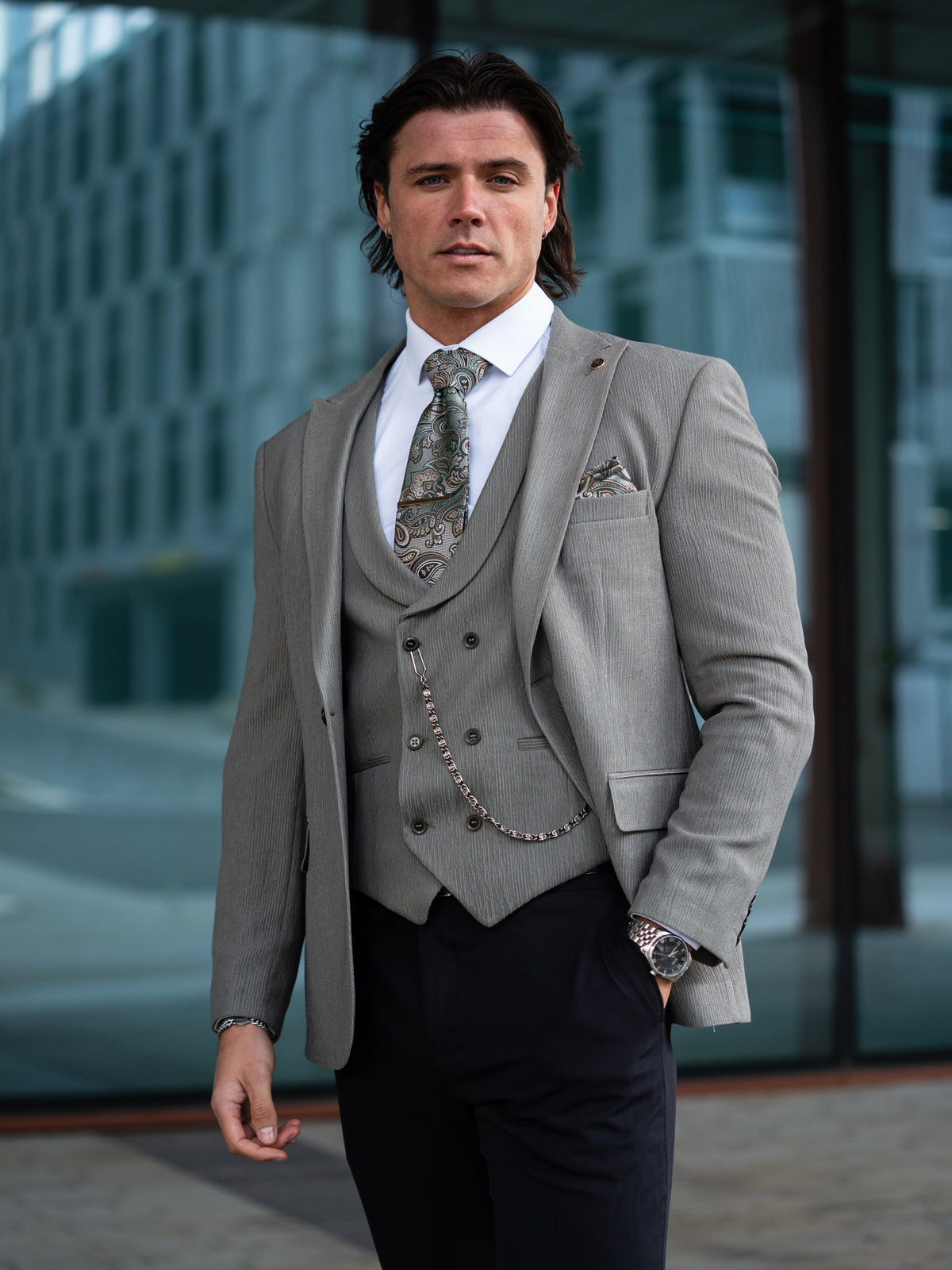 Morozov - Sage Green 3 Piece Suit
