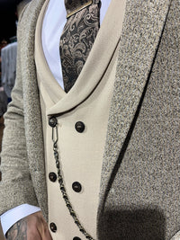 Humphries - Beige/Cream 3 Piece Suit