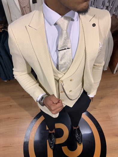 Farinelli - Cream 3 Piece Suit