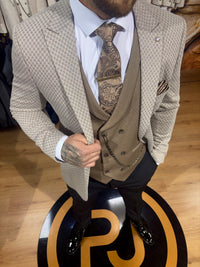 Kirill - Light Brown 3 Piece Suit