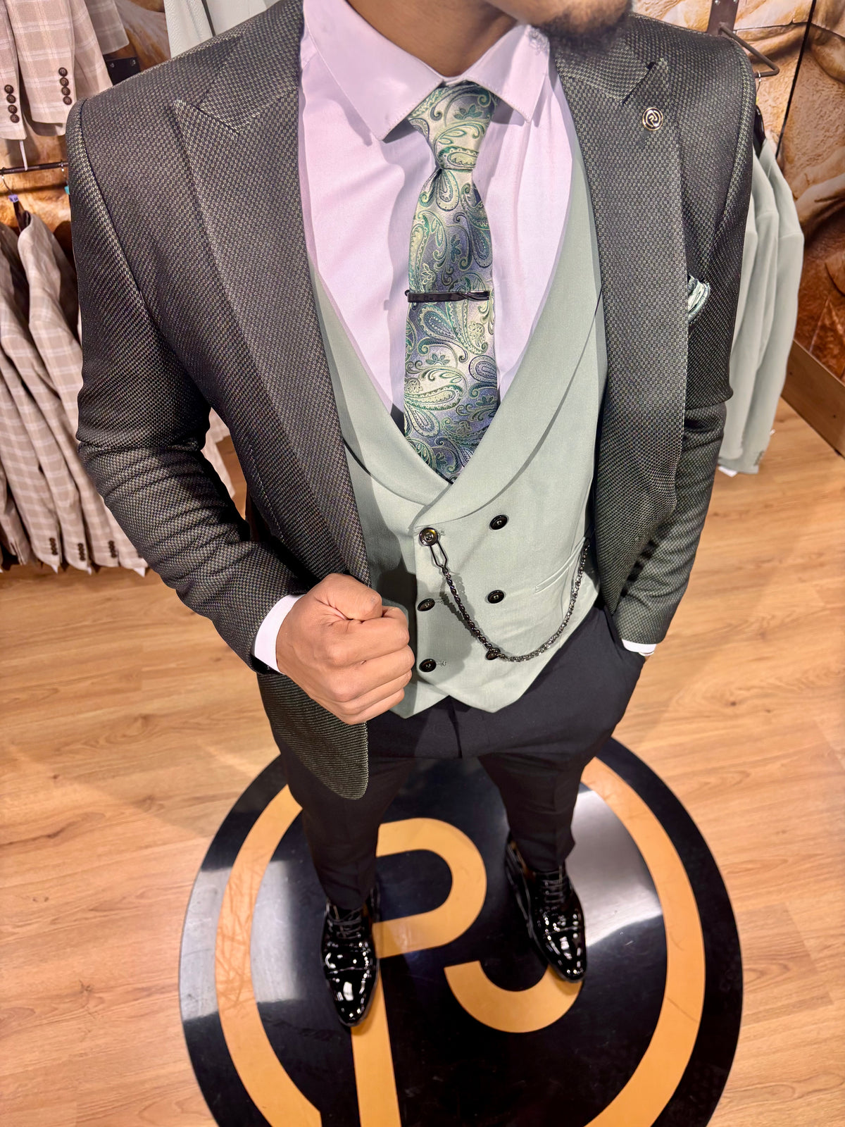 Vegas - Dark Green 3 Piece Suit