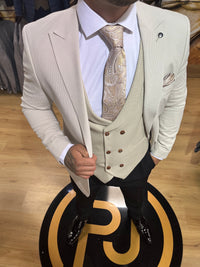 Washington - Light Beige 3 Piece Suit