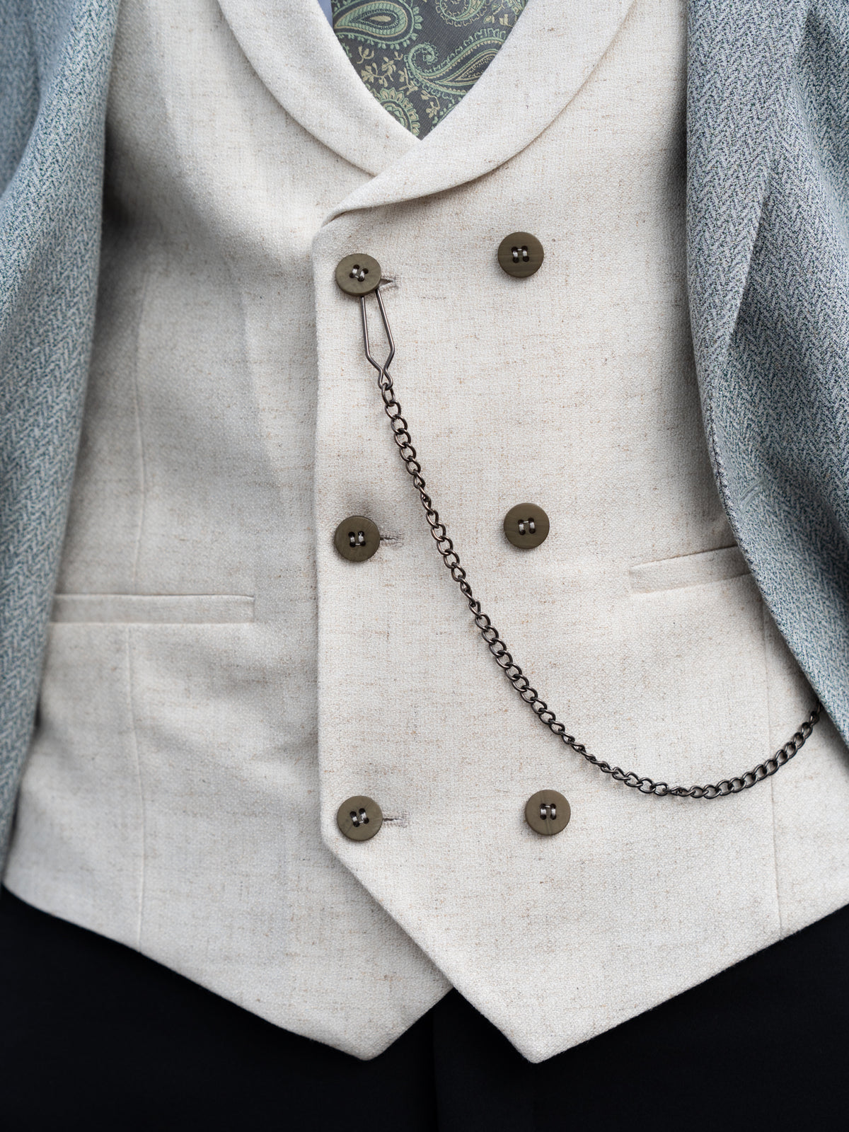 Xander - Green/Cream 3 Piece Suit