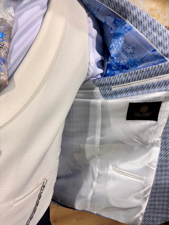 Riorson - Baby Blue/Cream 3 Piece Suit
