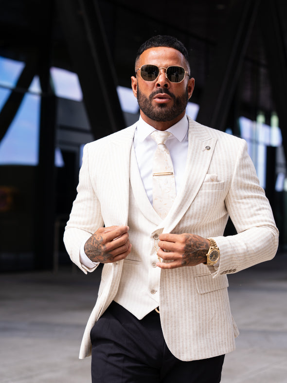 Utah - Cream/Oatmeal 3 Piece Suit