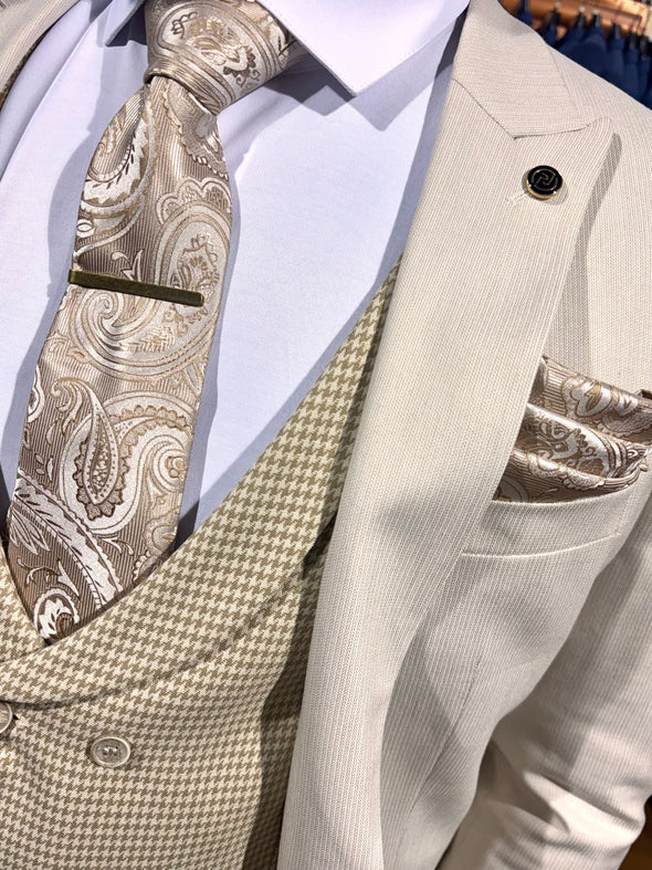 Jaxon - Light Beige/Beige 3 Piece Suit