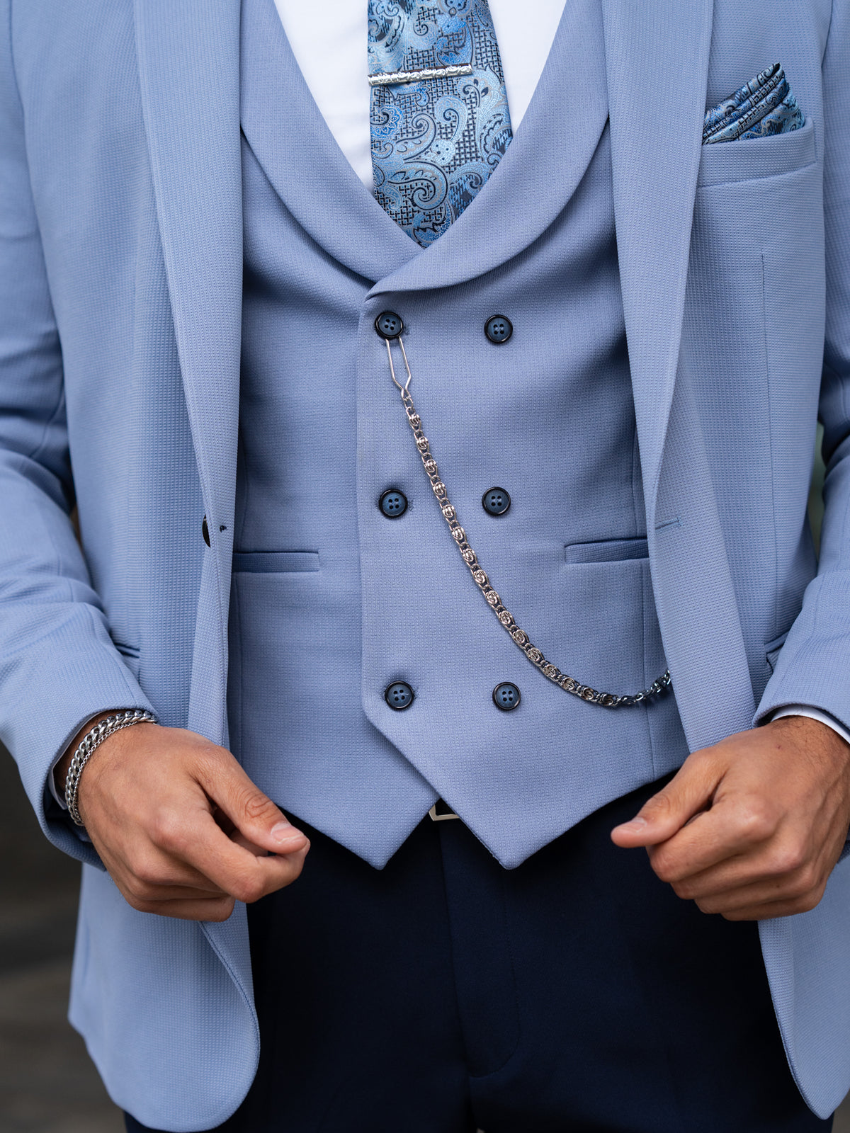 Hayden - Light Blue 3 Piece Suit