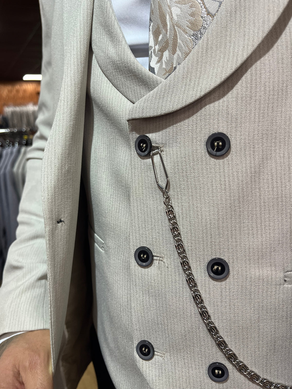Brando - Stone 3 Piece Suit