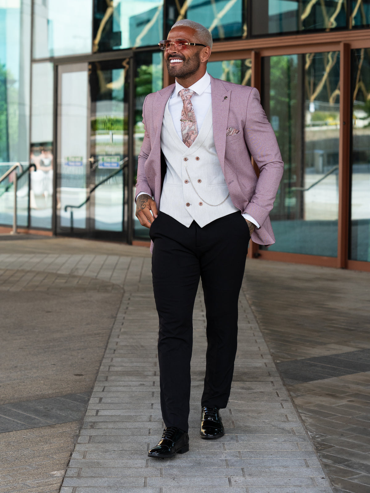 Stark - Light Maroon 3 Piece Suit