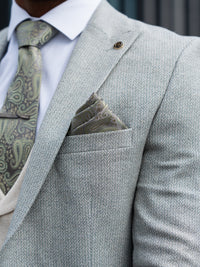 Xander - Green/Cream 3 Piece Suit