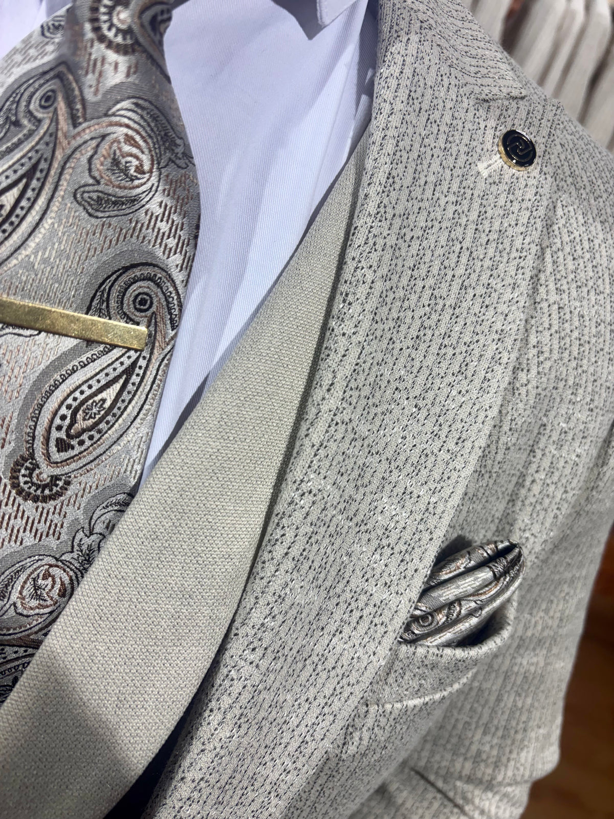 Castillo - Light Stone 3 Piece Suit