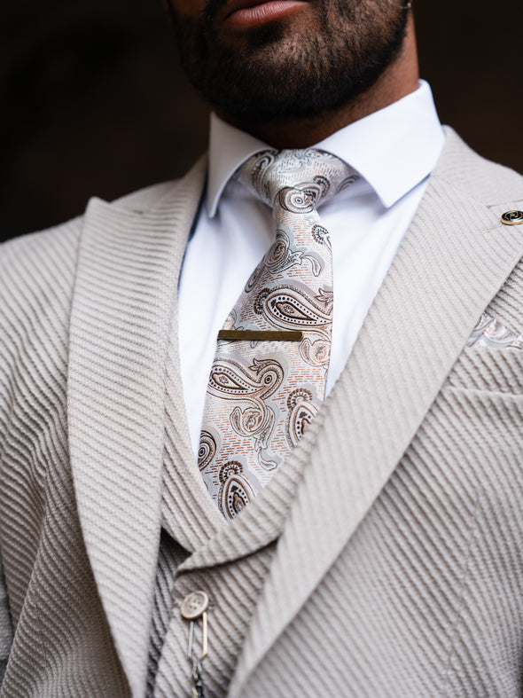 Taurus - Taupe 3 Piece Suit
