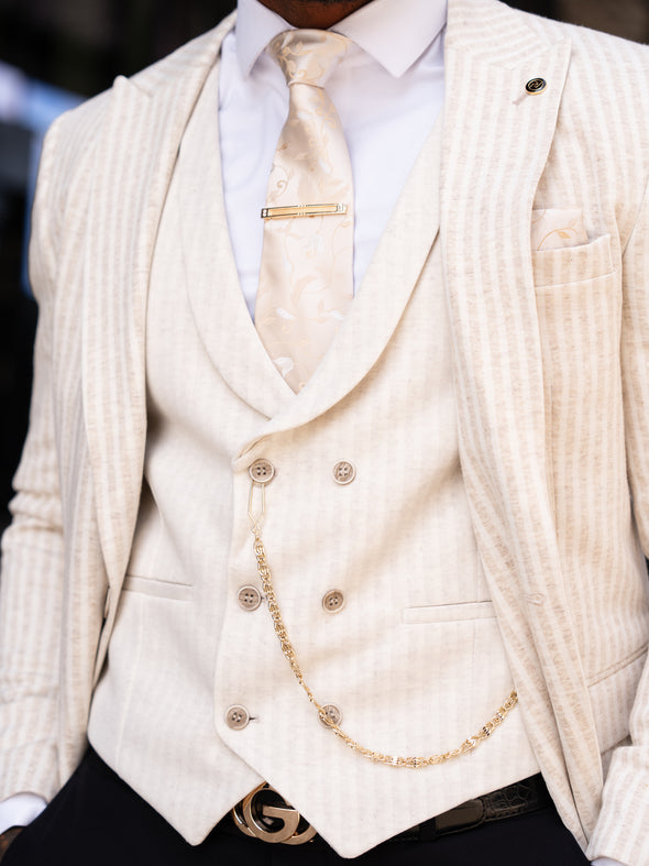Utah - Cream/Oatmeal 3 Piece Suit