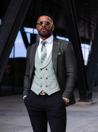 Vegas - Dark Green 3 Piece Suit