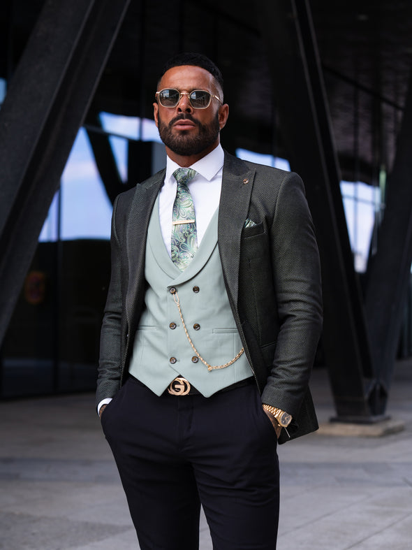Vegas - Dark Green 3 Piece Suit