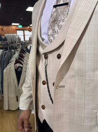 Hemsworth - Cream 3 Piece Suit