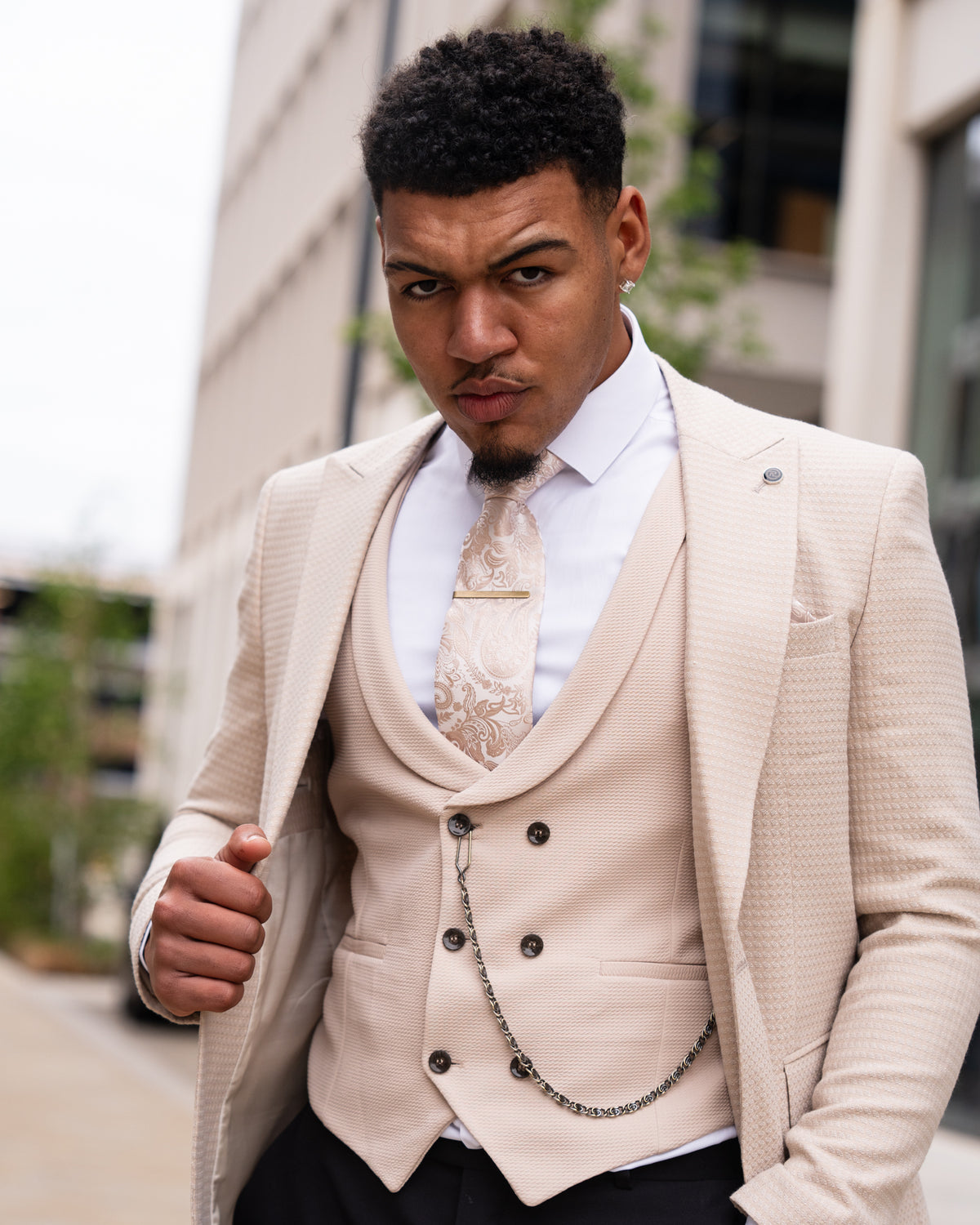 Volkov - Light Beige 3 Piece Suit
