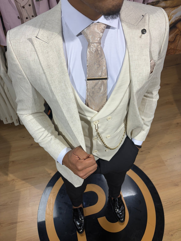 Tokyo - Cream 3 Piece Suit