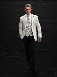 Oakland - Concrete Grey/Brown Fleck 3 Piece Suit