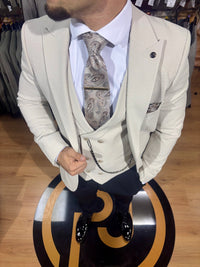 Cassidy - Beige 3 Piece Suit