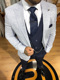 Sano - Blue/Navy 3 Piece Suit