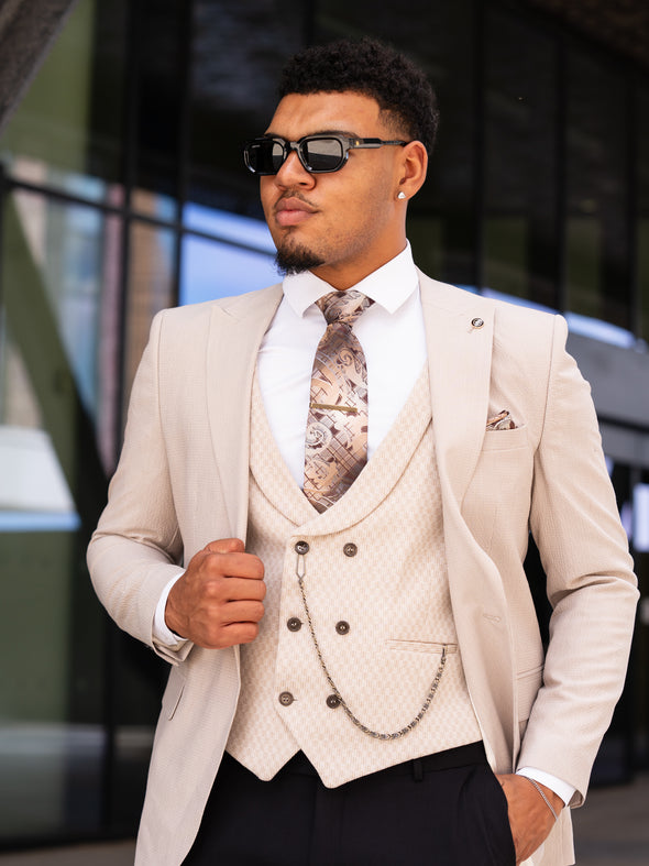 Foreman - Beige 3 Piece Suit