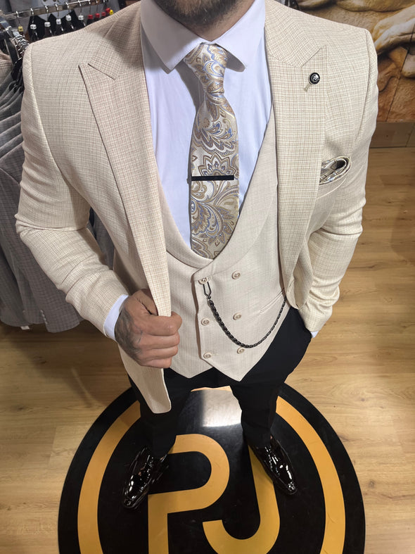 Efron - Cream 3 Piece Suit