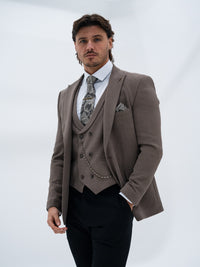Lohan - Brown 3 Piece Suit