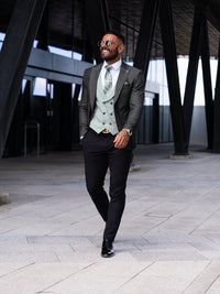 Vegas - Dark Green 3 Piece Suit