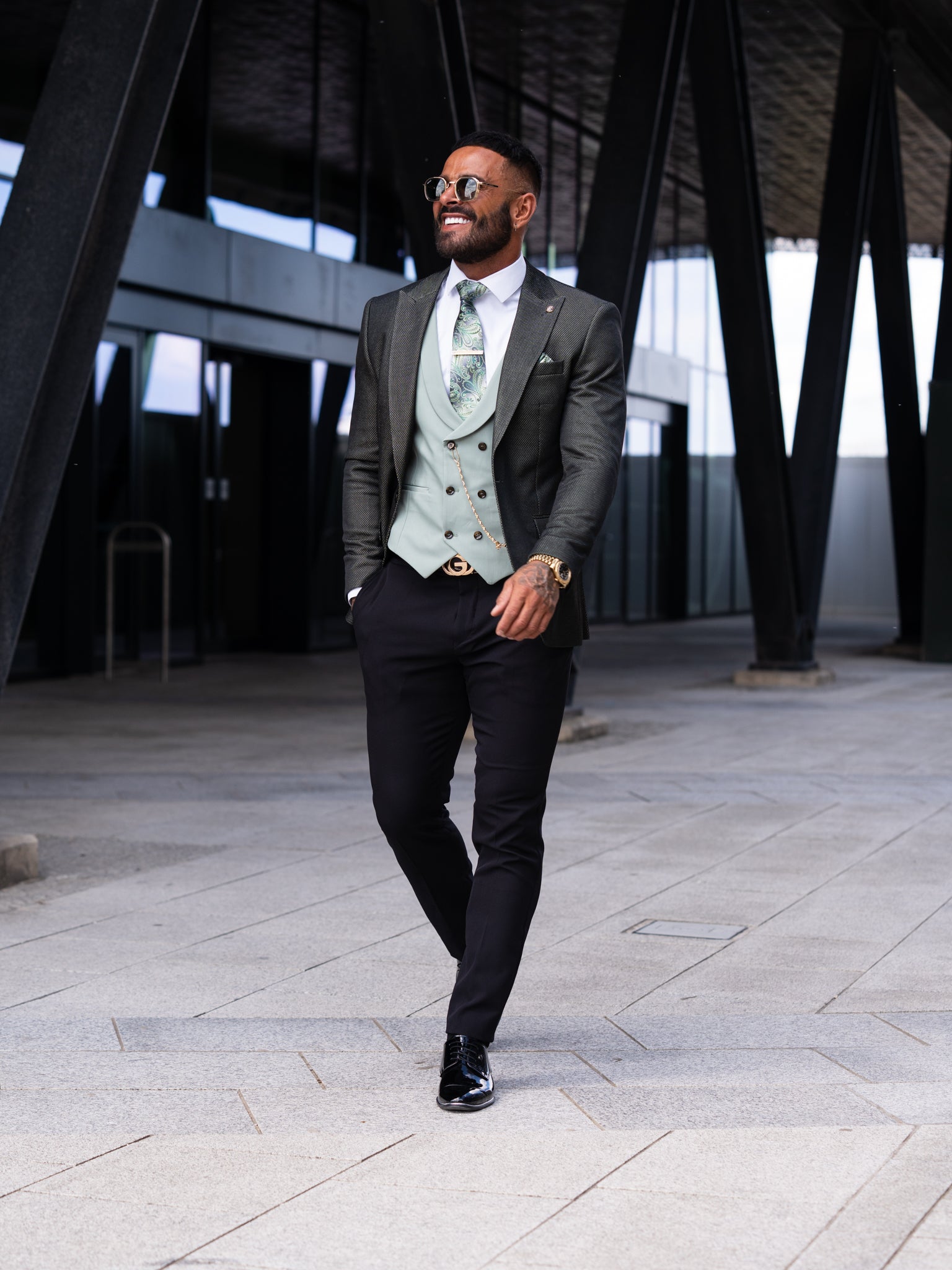 Vegas - Dark Green 3 Piece Suit Pal Joey Vegas - Dark Green 3 Piece Suit Pal Joey