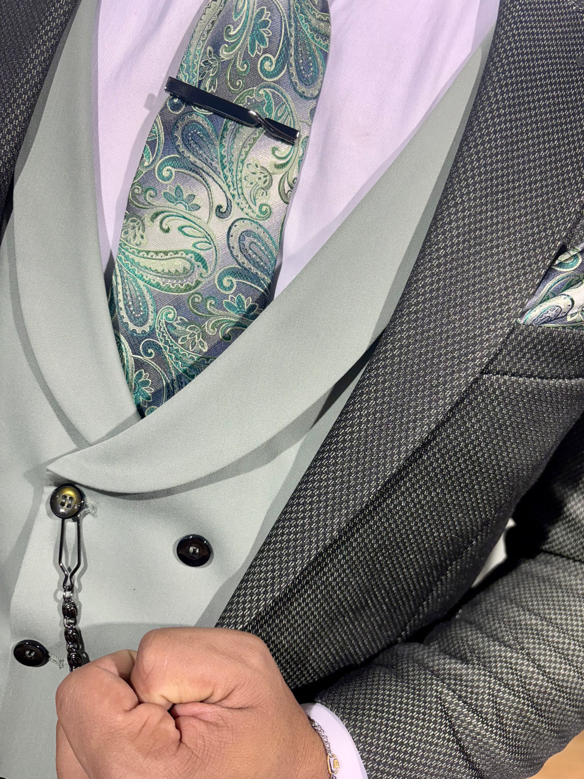 Vegas - Dark Green 3 Piece Suit