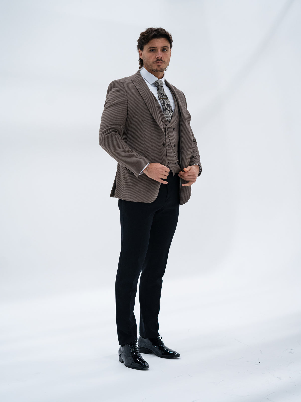 Lohan - Brown 3 Piece Suit