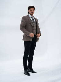 Lohan - Brown 3 Piece Suit