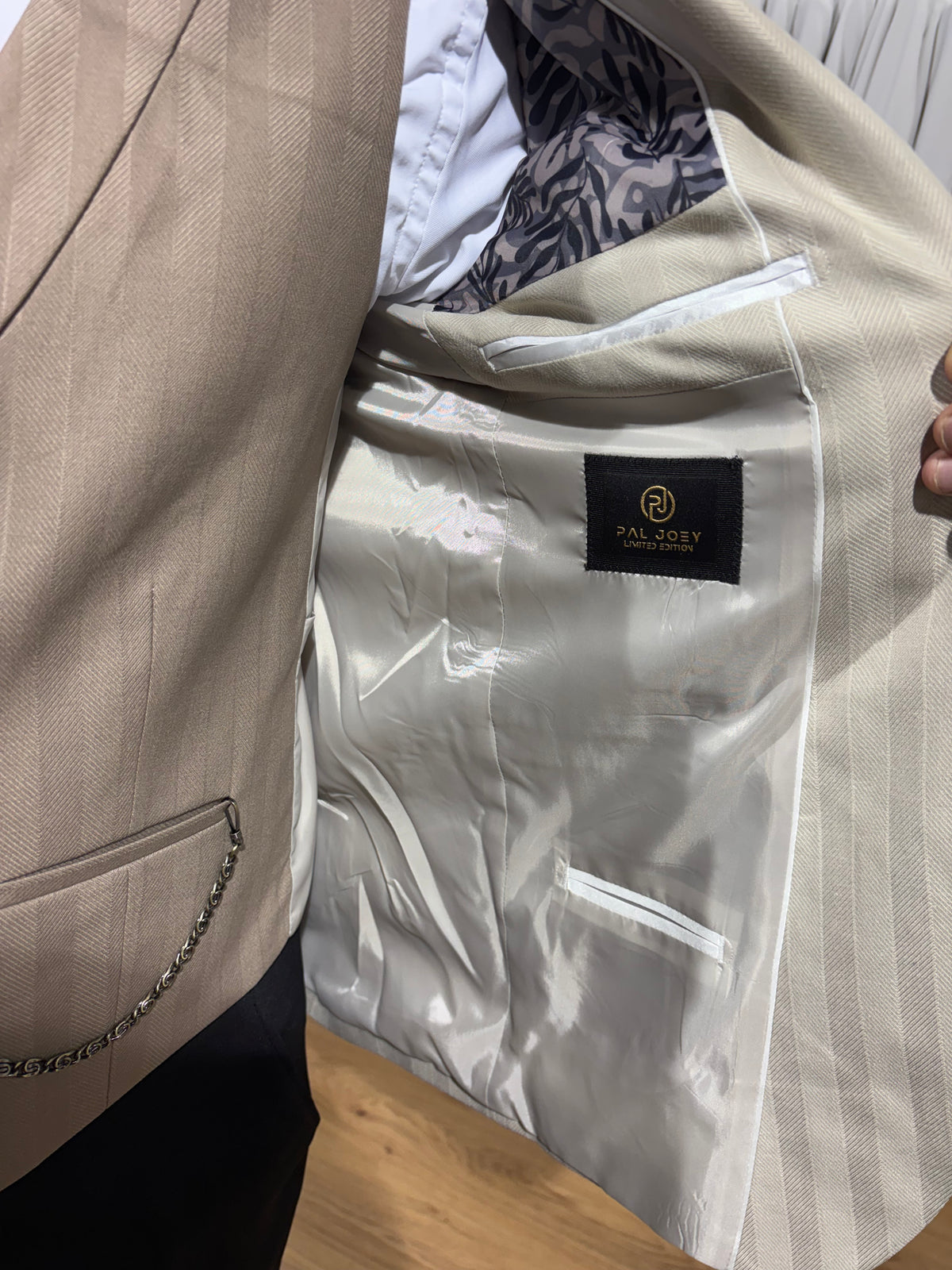 Elanga - Beige/Brown 3 Piece Suit