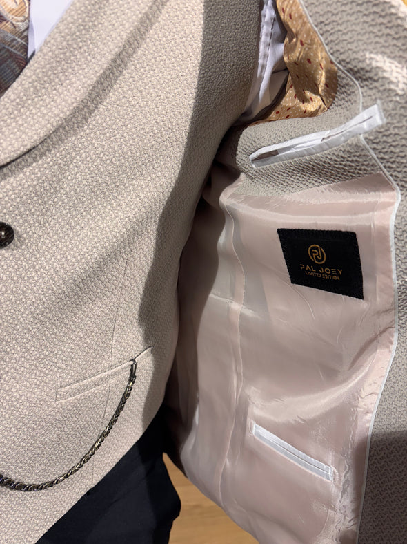 Zelkova - Beige 3 Piece Suit